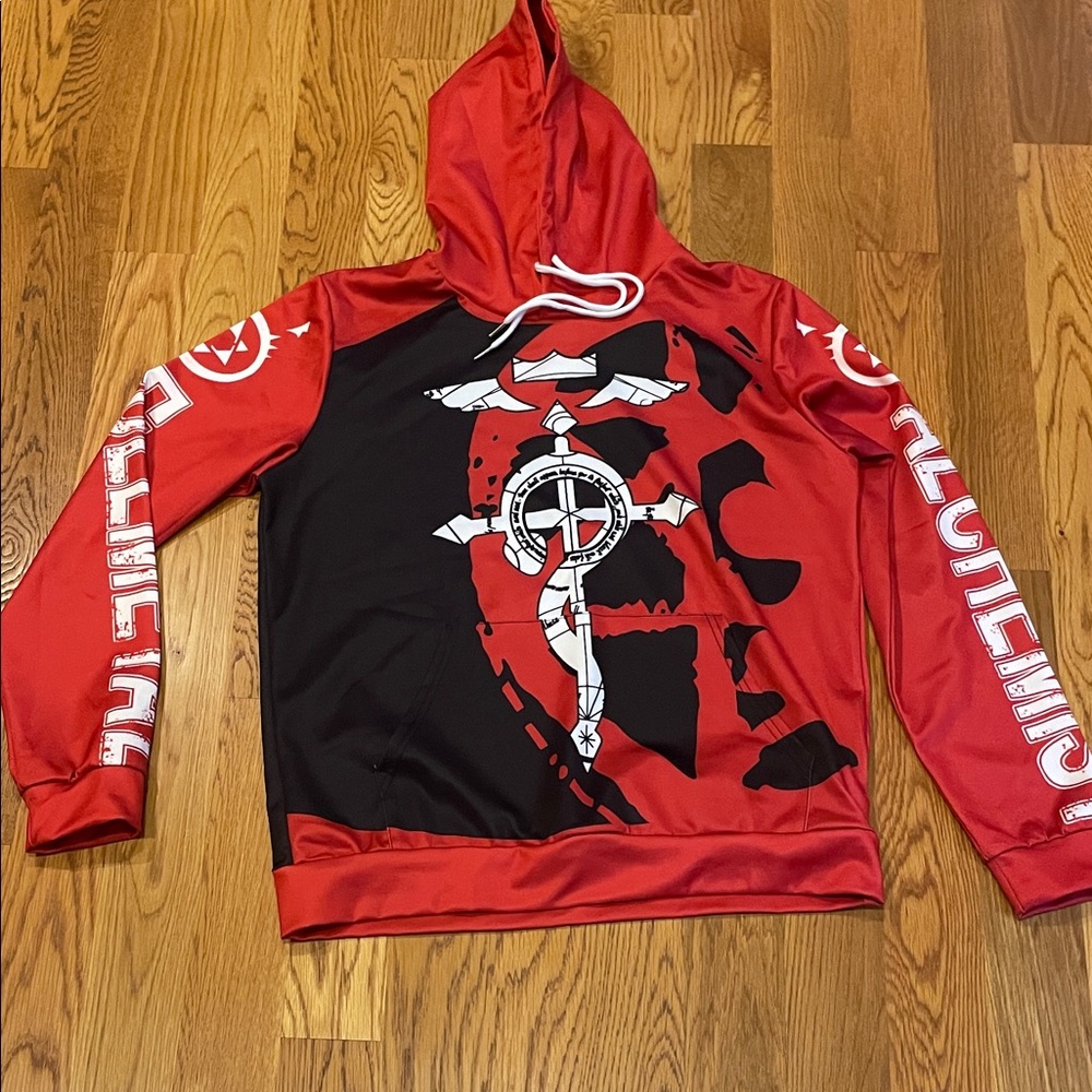 Alchemist Red and Black Graphic Hoodie size M (F)